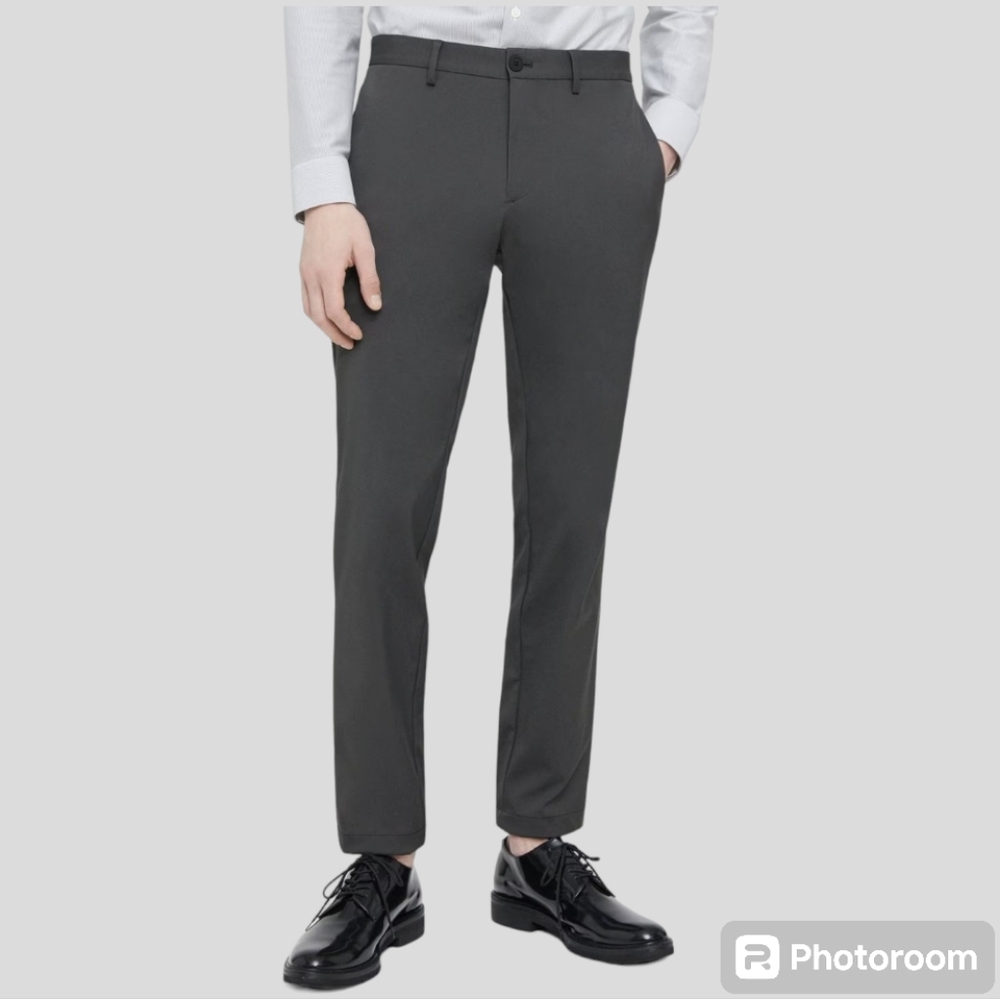 THEORY Zaine Pants Men's 32x29 Black Slim Straight Neoteric Stretch Comfortable
